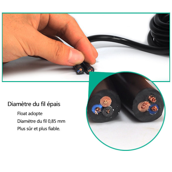 Fyll Eller Töm Flytande Brytare, Justerbar Vattennivåkontroll Med Robust Abs-hölje Och Anti-brott Pvc-kabel För Sömlös Vattenkontroll