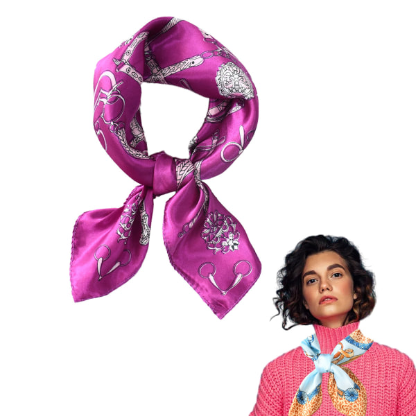 Silk Feeling Head Scarves Square Bandanas Fashion Scarf for Women