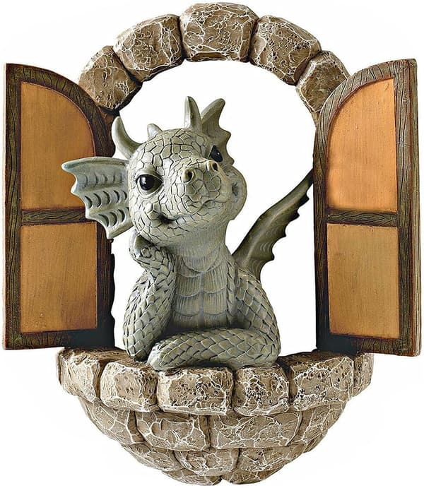Havefigur af drage til haven Polyresin Drage Have Dekorative Figurer