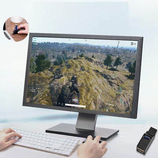 Usb-hubb för effektiv dataöverföring, anslutning av flera enheter Plug and Play med höghastighetsöverföring Usb 3.0 för bärbar dator, Macbook, Surface
