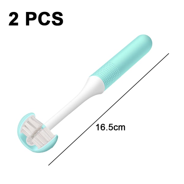 Børne 3-sidet tandbørste, bløde børster Easy Grip Manual
