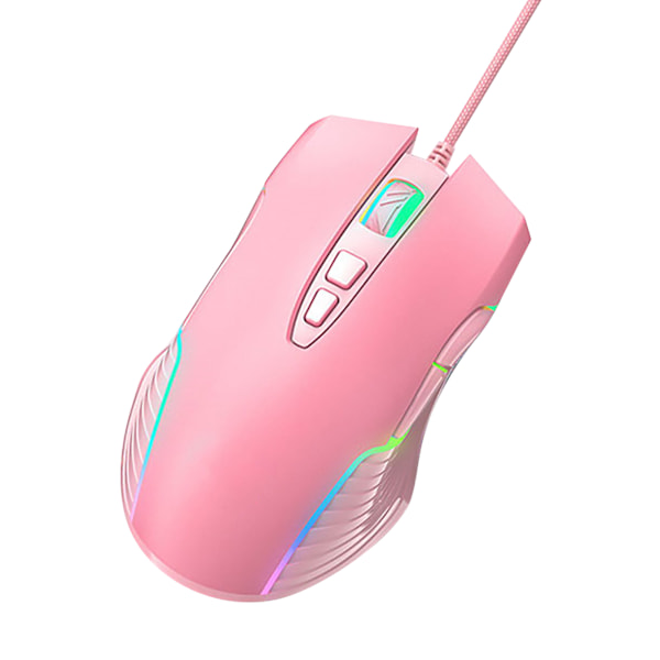 Högprecisions Ergonomisk Gamingmus, Justerbar DPI-omkopplare, Tyst Klick med Slumpmässig Rörelsefunktion För Intensiva Spelsessioner, Andningsbar LED