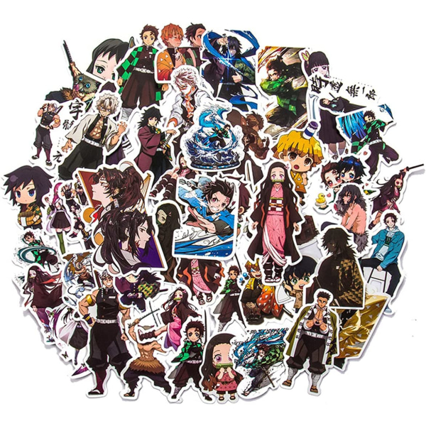 50 st Anime-klistermärken, dekaler för bärbara datorer, case