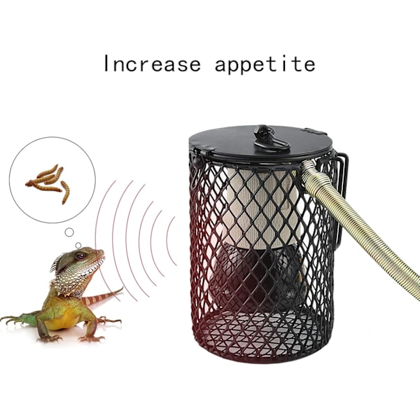Keramisk Värmeelement, Reptil Värmelampsskydd, Anti-Skållnings Värmelampa, Nätbursskydd, Energieffektiv För Terrarier, Husdjursormar Och