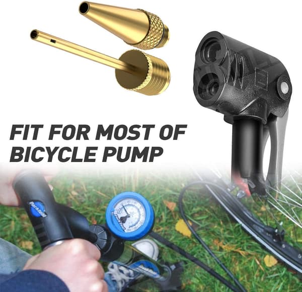 Ren Koppar Cykelpumpadapter för Cykelventil - Inga Luftläckor, Ingen Bleking - DV AV SV Ventil för Cykelpump