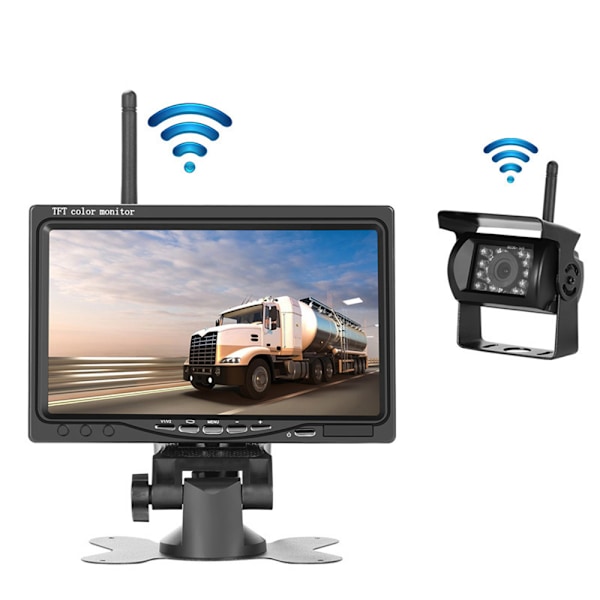 IP69 Vattentät Backkamera, HD 1080P Monitor för Skarp Bild, Stark Digital Signal Säkerställer Smidig Överföring, Detaljerad Mörkerseende för Säkerhet