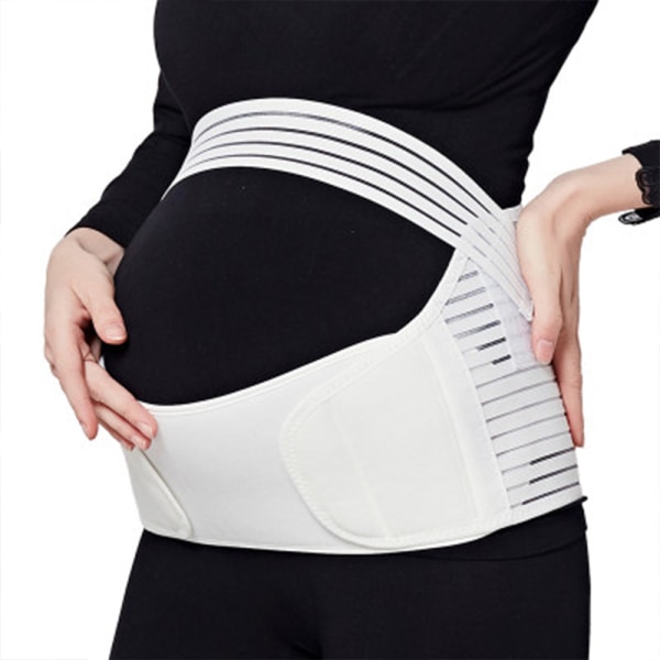 Graviditetsstøtte Graviditetsbælte, Mavebånd, Hvid, XL