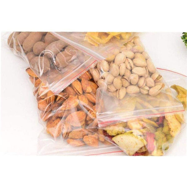 Zip Påse Set 100 stycken 60 x 80 mm - Robusta förslutningspåsar - Återförslutbara påsar för bättre organisation - Förslutbara plastpåsar