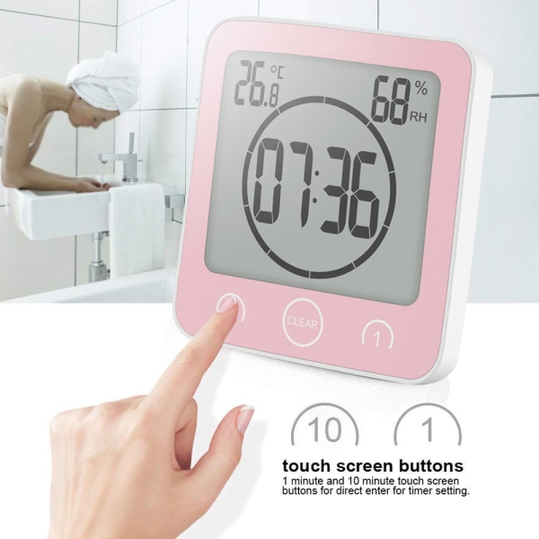 Kylpyhuoneen elektroninen lämpötila- ja kosteuslaskenta seinäkello