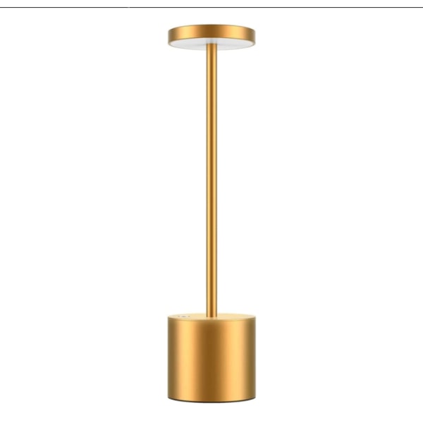 Gylden genopladelig bordlampe til moderne stue