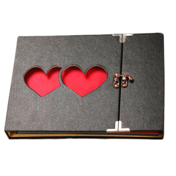 Fotoalbum DIY Scrapbook Fotoalbum Svart Sider Foto