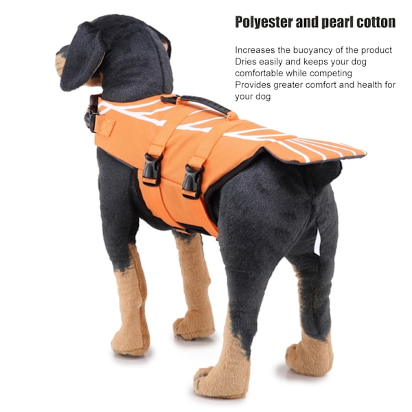 Hunde Redningsvest Justerbar Ergonomi Sikker Hundefloatingsvømmedrakt Hunderedningsvest for Hunder Valp S