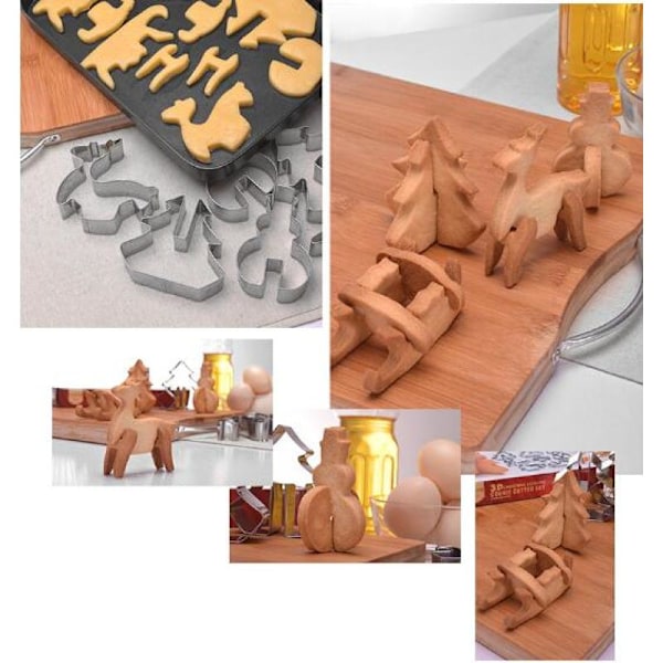 Pepparkakshus-kit i rostfritt stål, användarvänlig design för mångsidig julglädje, perfekt för alla tillfällen