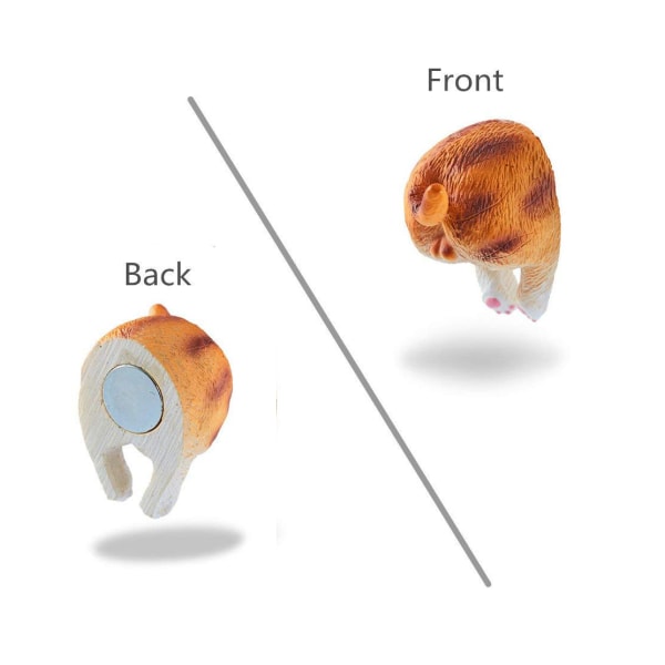 6 stk. Katterumpe Kjøleskapsmagneter, Morsomme Dyredekorative