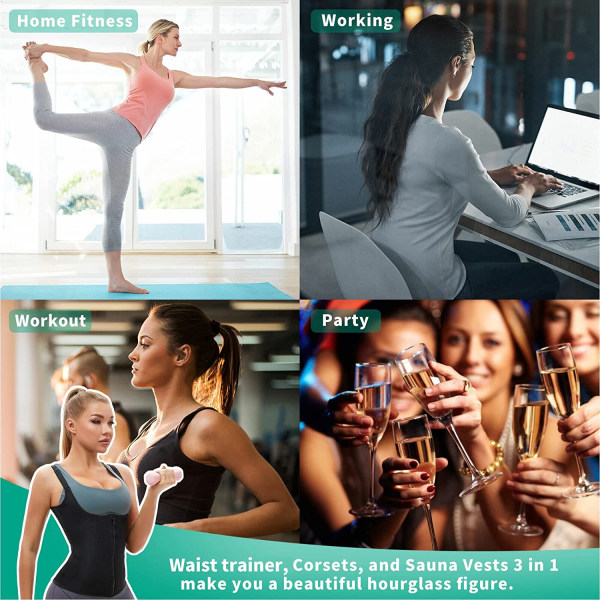 Justerbar midjetrener for kvinner Fitness, Xl 25,6''-28,3''