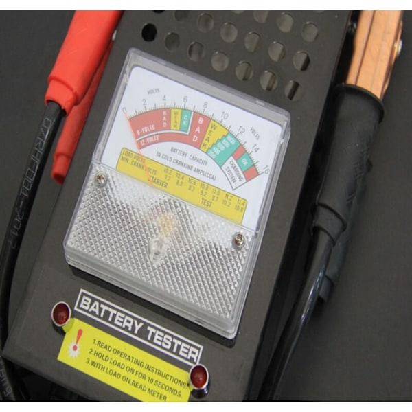 Batterispänningstestare, Tåligt Stålhölje &amp; Laddningsstatus för Startström för 12V &amp; 6V Bilbatterier