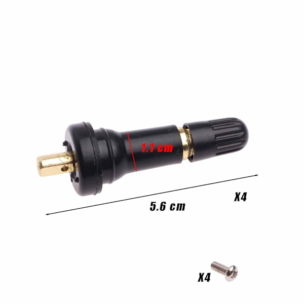 Rengasventtiilityökalu, 4 kpl TPMS-venttiilin varsi Rengaspaineen valvontajärjestelmän venttiilin varsi, TPMS-anturisarja 4 kpl, TPMS-auton rengaspaineanturi