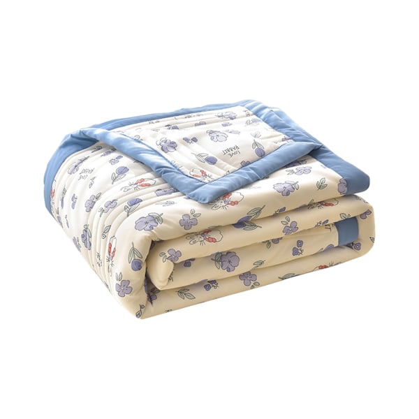 Täcken för Queen Size-säng Lätta överkast, Mjuk säng Sommartäcke Lätt Mikrofiber Överkast, Modern Stil Blommor Mönster Sängtäcke för Alla Säsonger