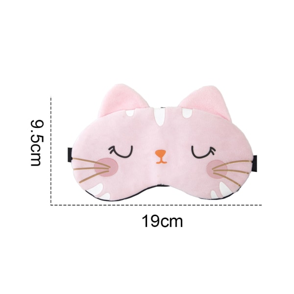 2kpl Cartoon Pehmo Sleeping Mask - Pink Kitten + Grey Kitten