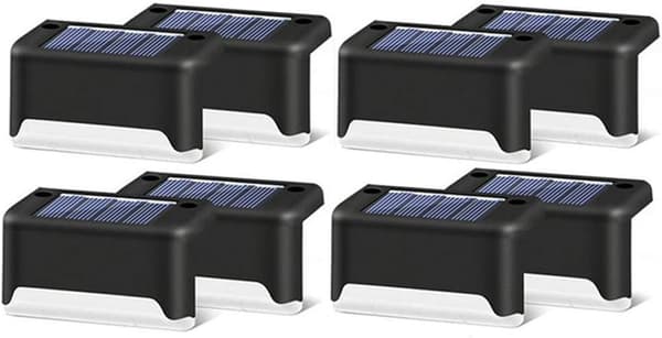 8-pack solcellsdrivna trapplampor Vattentät IP65 LED Utomhus