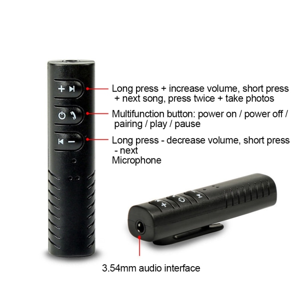 Bluetooth-adaptermottagare bärbar handsfree Bluetooth