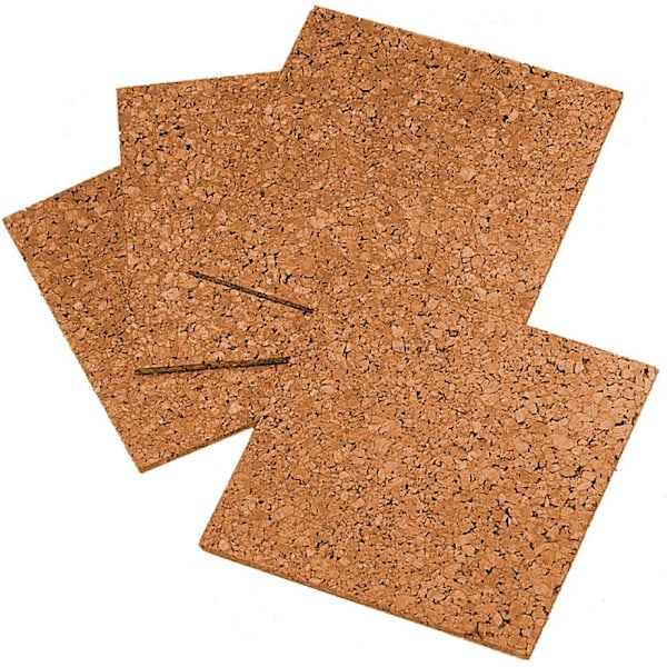 Korkplattor med hög densitet för anpassad design, lämpliga för DIY-projekt, 4-pack