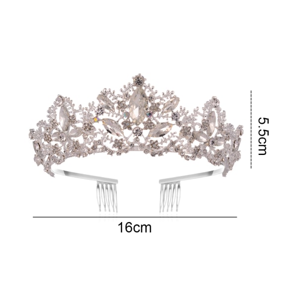 Tiara ja kruunu naisille Kristalli Queen Crowns with Comb Rhines