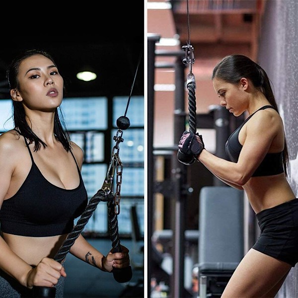 Optimera Din Träningsrutin Med Våra Roterande Lat Pulldown-fästen i Stål, 27-tums Nylonflätat Rep, Ergonomiska Grepp, Mångsidig Hemmaträning