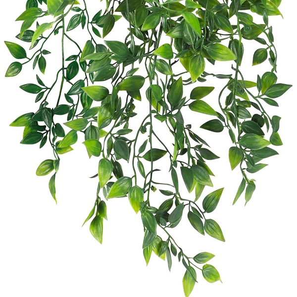 1 förpackning konstgjorda hängande växter falska krukväxter, plast, grön
