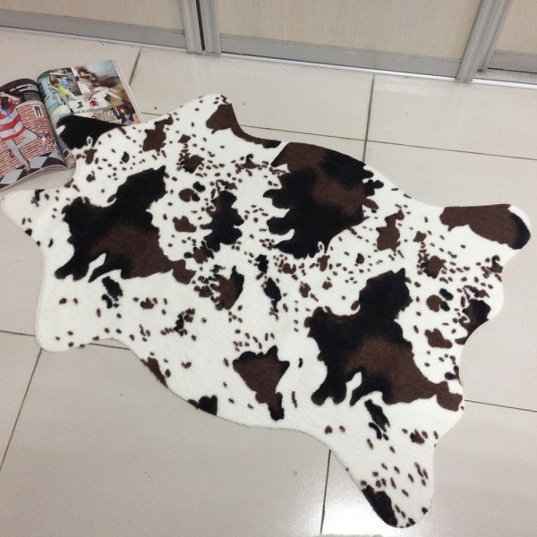 Zebra/ko get printed matta sammet imitation läder mattor