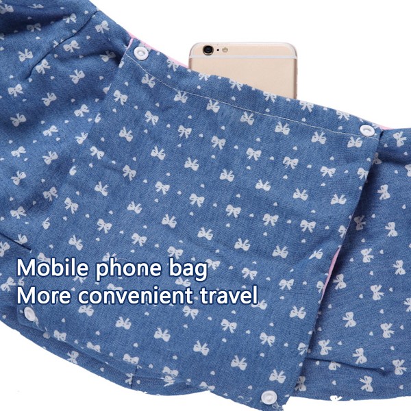 Högkvalitativ Mjuk Bomull &amp; Polyester Vändbar Hund Katt Sling Bärsele för Utflykter, Andningsbar Hands Free Cross Body Bärsele, Halsbandskrok,