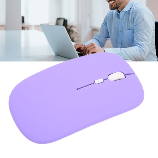 3DPI Switch Optisk Trådlös Mus, 2,4 GHz Stabil Trådlös Anslutning för Bärbara Datorer och Stationära Datorer, Lila
