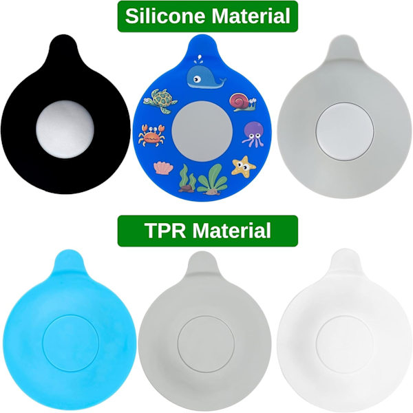 Diameter 13.3cm, (grå), 1-pack, avloppsplugg för badkar, dusch,