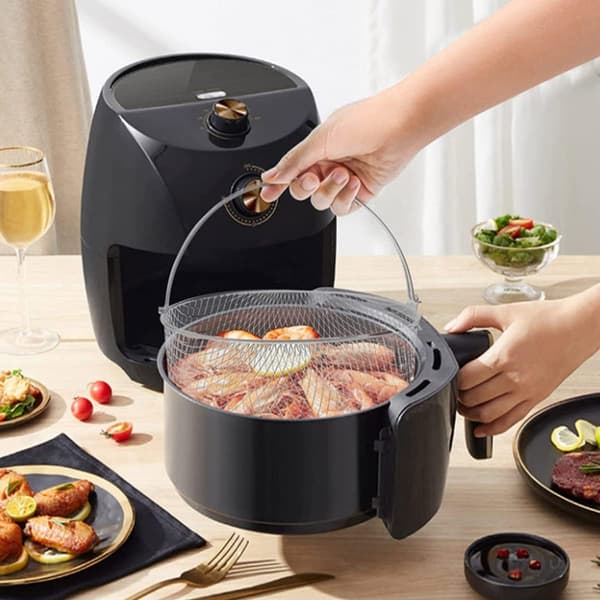 21CM Airfryer Meshkurv 304 Rustfritt Stål Dampkurv for