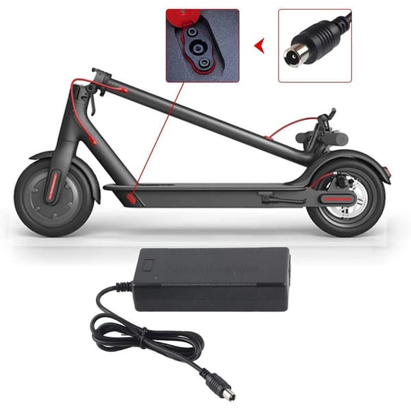 Tbest 42V 2A Elektrisk Scooter Lader Adapter E Scooter Lader for Xiaomi