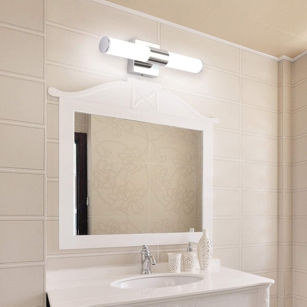Vaskelampe til badeværelse, 16W krom LED spejllys
