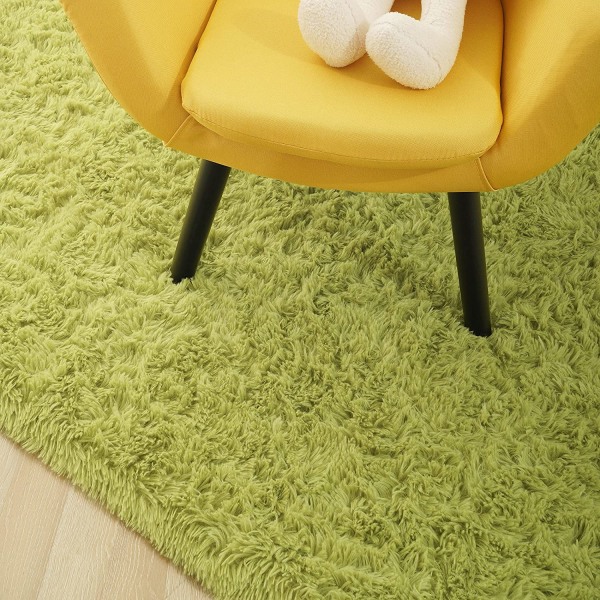 Mjuka fluffiga mattor för barnrum plysch, grön