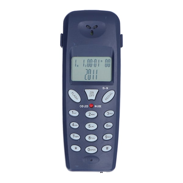 Fast telefon med sladd, FSK DTMF 16 Bit LCD-display, Elegant design, Automatisk igenkänning & Bred användning för hem och kontor