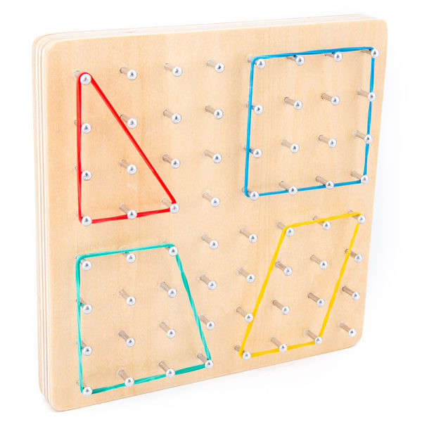 Puinen Geoboard Set Geometry Board Montessori Puiset lelut