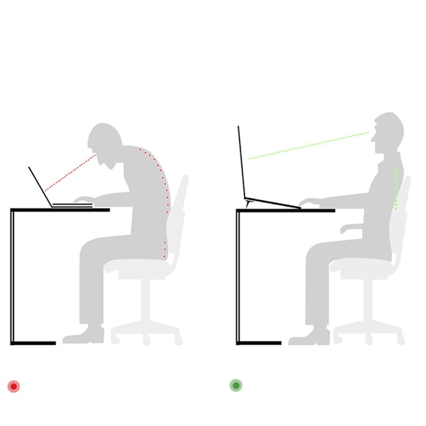 Ergonomisk design, bred användning för alla dina enheter (bärbart osynligt laptopställ)