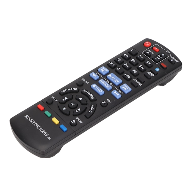 Ersättningsfjärrkontroll med infraröd teknik, högkvalitativ ABS-fjärrkontroll kompatibel med Panasonic Blu-ray Disc DVD-spelare, ingen programmering krävs för