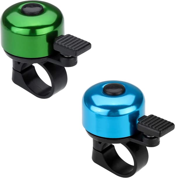 Cykelklocka Aluminium, grön och blå