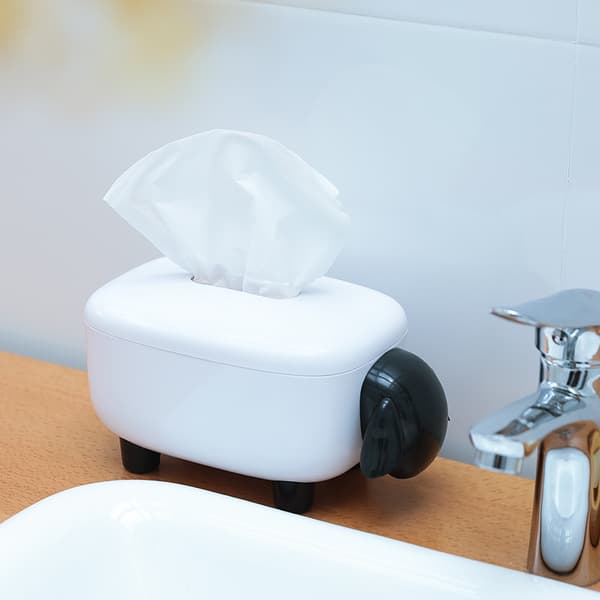 1 st Söt Får Tissue Box Förvaringslåda (Svart)