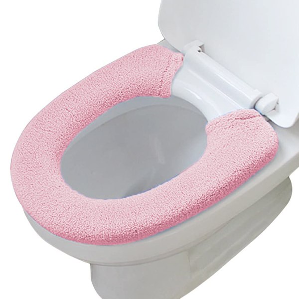 WC-istuimen cover, kiinnitetyillä napsauksilla, helppo asennus, vaaleanpunainen