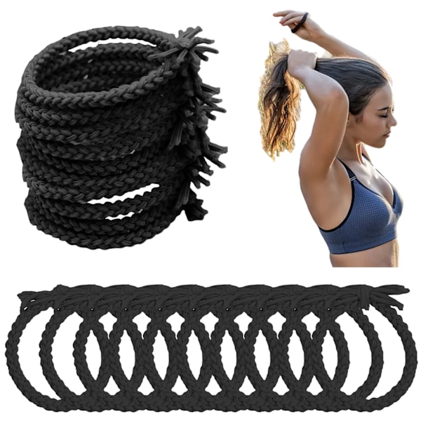 Hårband med Stark Elasticitet, Mjuka Flätade Hårband i Polyestermaterial för Män och Kvinnor, Sömlösa och Skonsamma, Stilfullt Armband När De Inte Används i Håret