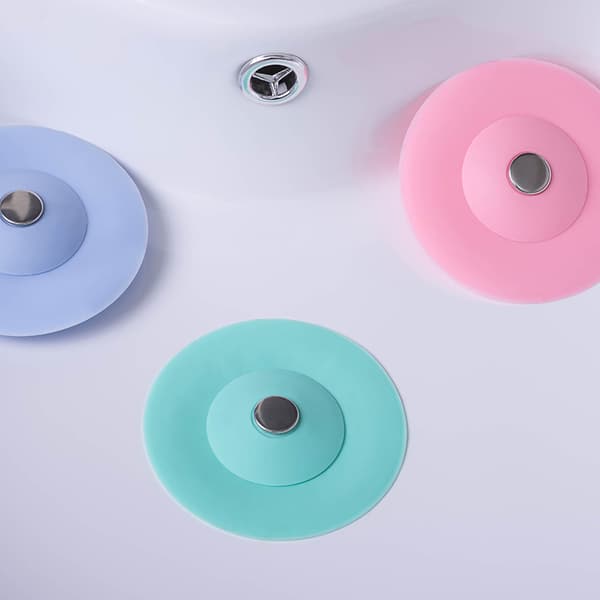 Diameter 10cm, (rosa) 1-pack, avloppsskydd i silikon, badkarslock,