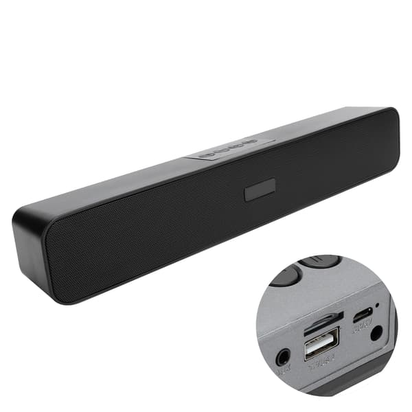 Soundbar för TV med Bluetooth-anslutning, högpresterande stereosurroundljudsystem med inbyggd brusreduceringsprocessor, stöder U-disk