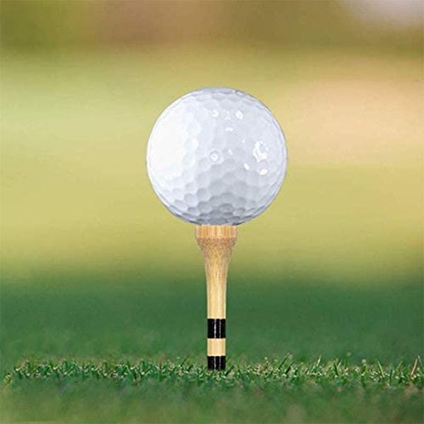 100 kpl golf-tiitä, vähentää kitkaa ja sivukierrettä, puunväri, 83 mm