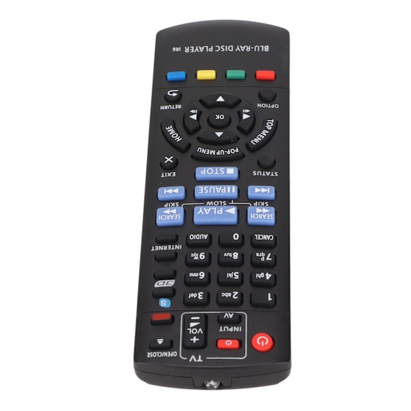 Ersättningsfjärrkontroll med infraröd teknik, högkvalitativ ABS-fjärrkontroll kompatibel med Panasonic Blu-ray Disc DVD-spelare, ingen programmering krävs för