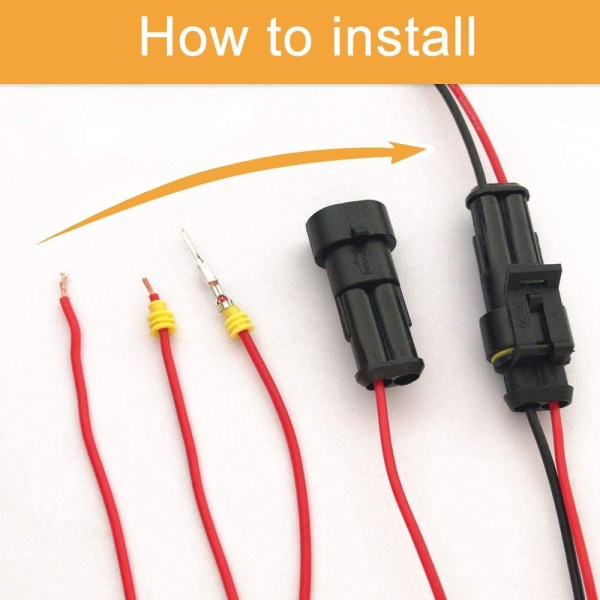 352 st Wire Connector Kit, vattentät kontakt